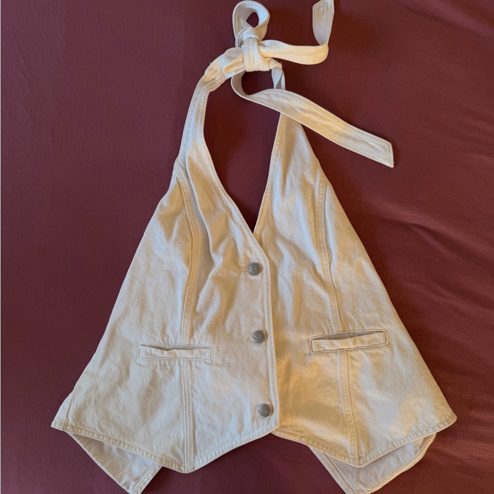 Wild Fable white tie-up vest top